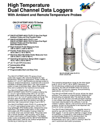 Thumbnail of document Data Sheet - OM-CP High Temperature Dual Channel Data Loggers